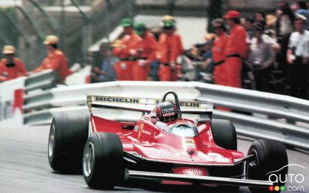 Gilles Villeneuve, on the track at Monaco in 1979